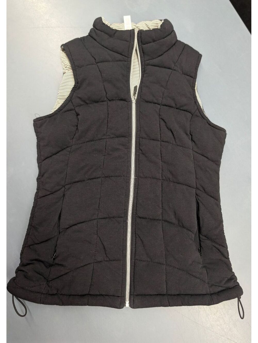 Marc New York Black Quilted Sleeveless Vest Medium